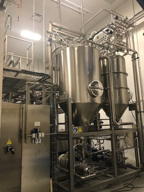 Industrial stainless steel blending tanks and juice processing machinery