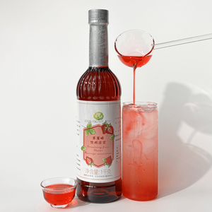 HALAL Premium Strawberry Flavor Fruit Syrup Liquid Juice Concentrate for Bubble Tea Bottle Packaging Drink Topping