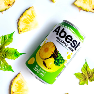 ABEST Pineapple Juice Concentrate Drink Vietnamese Style 330ml Canned Low-Carb Fruit Juice
